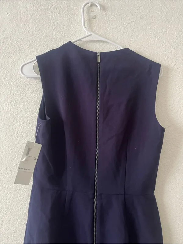 French Connection Sheath Blue Modern Navy‎ Blue Dress NWT Sz 6 - Image 7