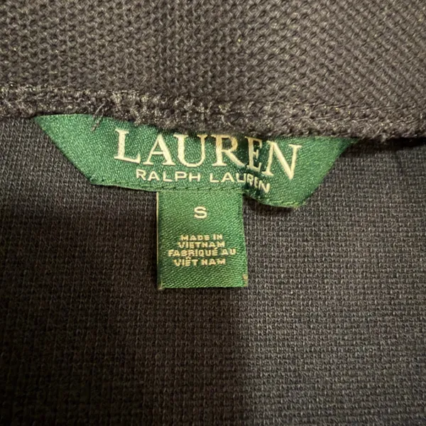 Lauren Ralph Lauren Pencil Skirt Navy Blue Small Gold‎ Button Nautical Work - Image 2