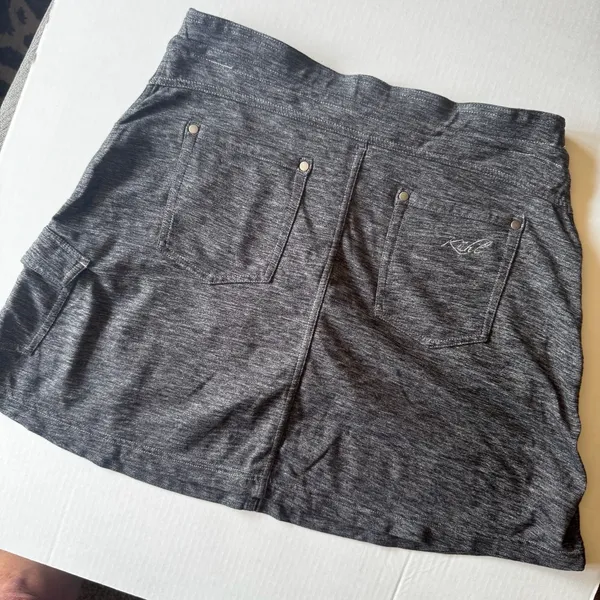 Kuhl Mova Cargo Skort Skirt Dark Heather Gray Women's Size Small - Image 3