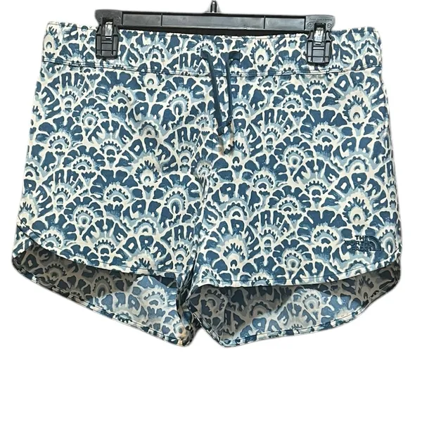 The North Face Class V‎ Mini Blue Geometric Nylon Shorts Size Large - Image 2