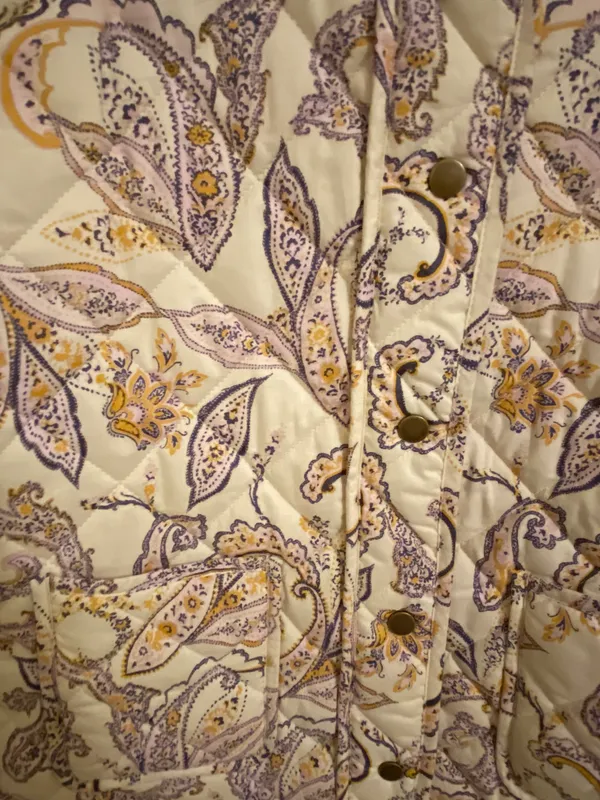 Rachel Zoe paisley quilted jacket size xl - Image 2