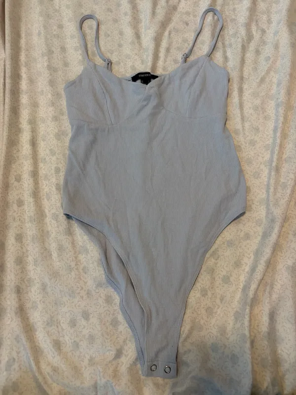 forever 21 blue tank top body suit - Image 5