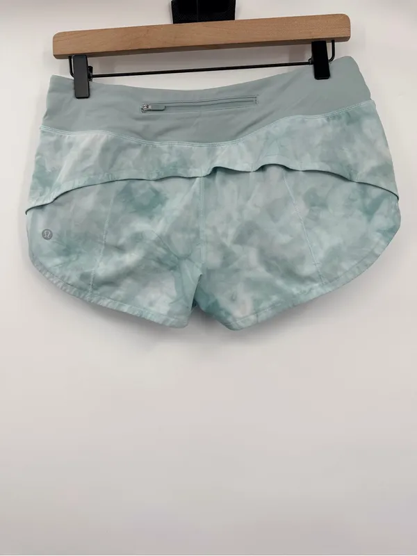 Lululemon Speed Up Low Rise Shorts 2.5 Size 6 Diamond Dye‎ Silver Blue - Image 4