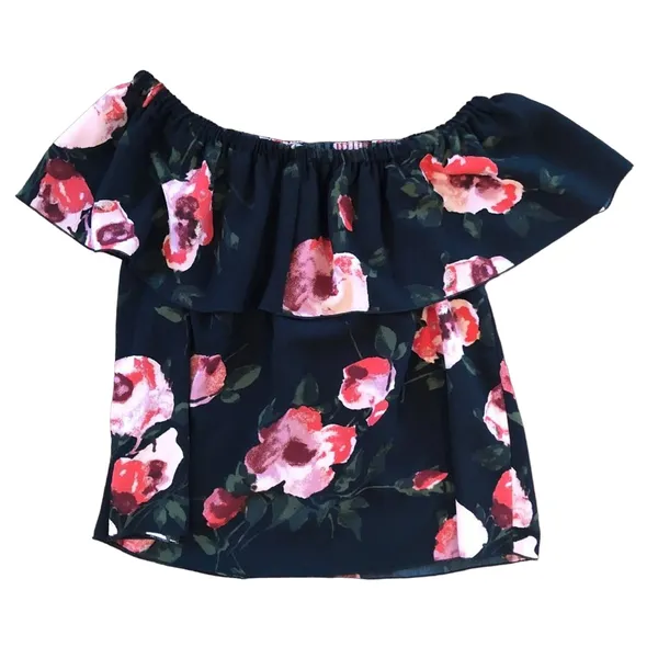 Aritzia Wilfred Promener Blouse Floral Ruffle Top - Image 3