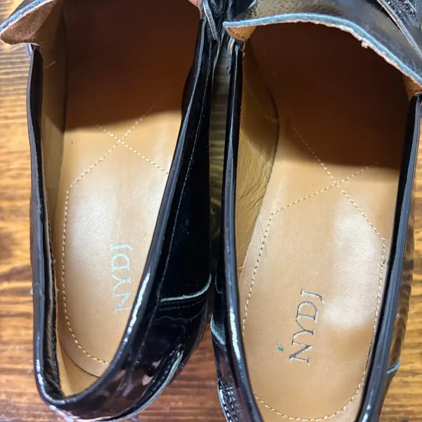 NYDJ Black Heeled‎ Loafers Size 10 - Image 8