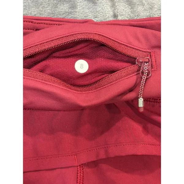 Lululemon Speed Up Shorts Womens Dark Pink Low Rise Running 8 - Image 5