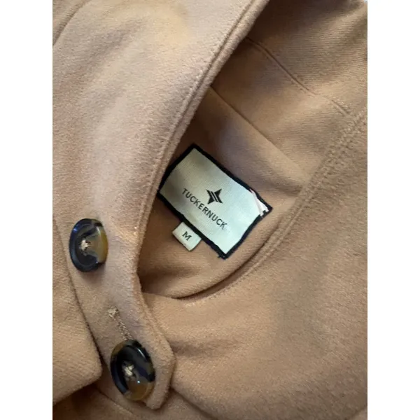 Tuckernuck Emerson coat dress Size Medium Tan Elbow Patch - Image 8
