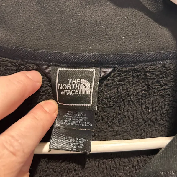 The‎ North Face Osito Fleece Jacket Womens Large Black Full Zip High Pile Soft - Image 4