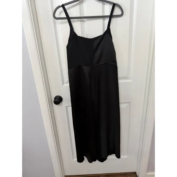 Zara Black Midi‎ Slip Dress V-Neck Spaghetti Strap 8740/162/800 XS - Image 7