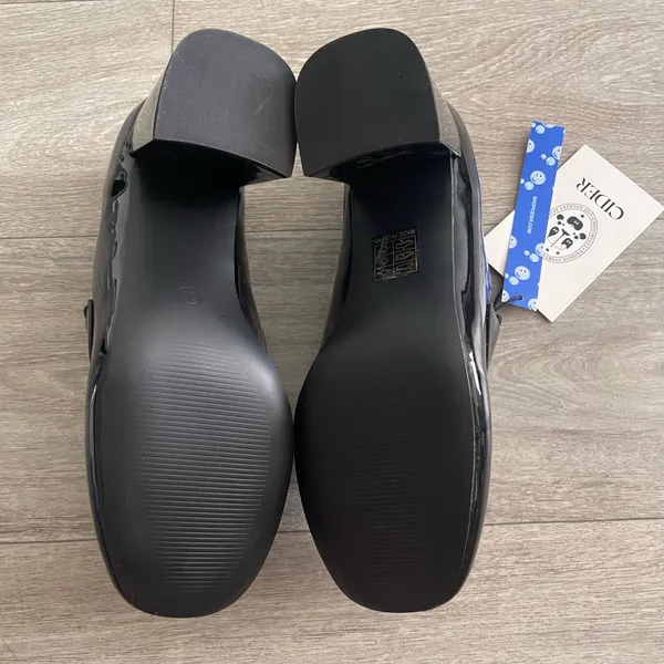 NEW CIDER black chunky heeled loafers - 8.5 - Image 9