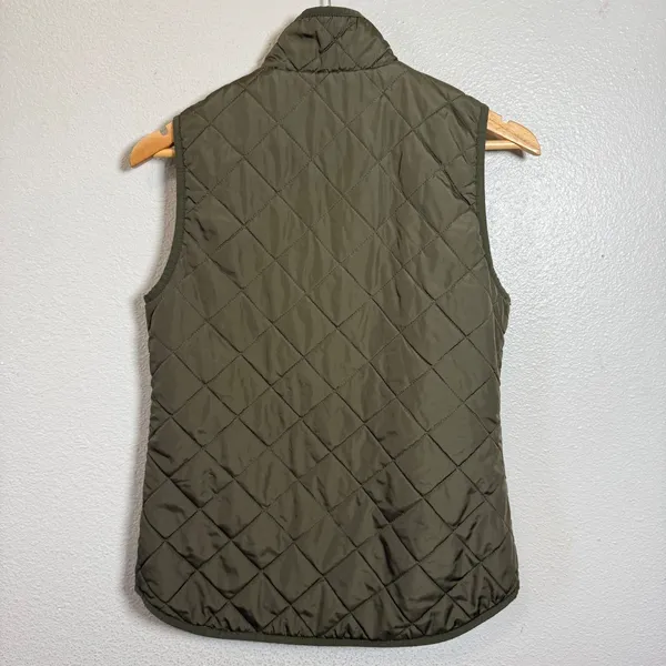 Old Navy Quilted Snap Front Vest Olive Green Size S‎ - Image 7