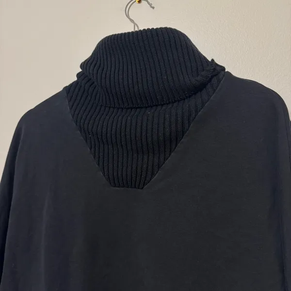Varley Britannia Black Sweatshirt Size Medium Pullover Ribbed Sweater Turtleneck - Image 5