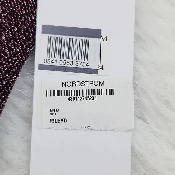 Reformation NWT Riley Mini Skater Fit & Flare‎ Dress in Blush Sparkle Metallic M - Image 8