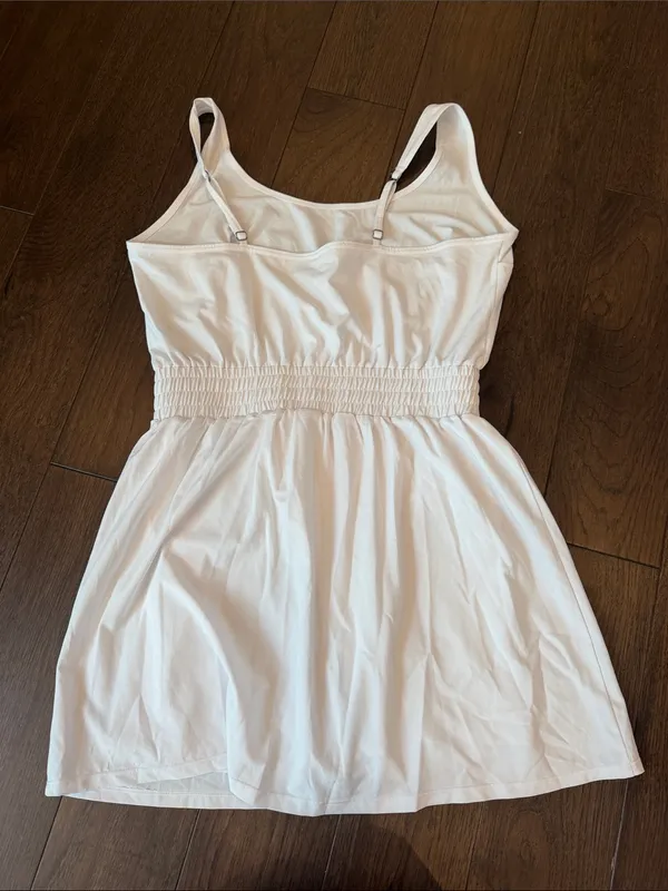 Abercrombie & Fitch White Tank Athleisure Dress Size Medium - C11-689 - Image 6