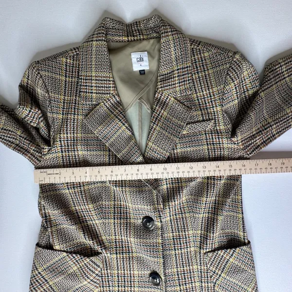 Cabi Pastime Plaid Blazer Jacket Size 4 Academia Career Business Fall‎ Preppy - Image 9