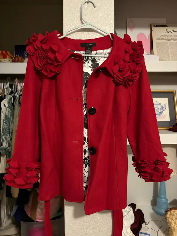 vintage coat Red Size M - Image 3