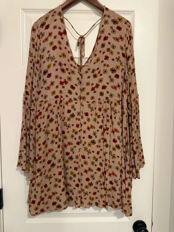 Peach Love Floral Boho Dress - Image 5