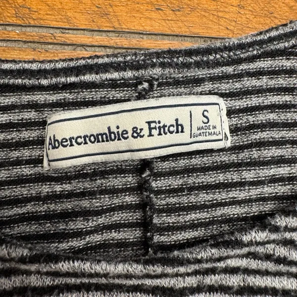 Abercrombie Fitch Striped Racerback Tank Top Women's Size S Black Gray‎ Casual - Image 3