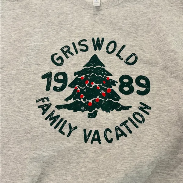 Jerzees Griswold Holiday Graphic Sweatshirt Sz L - Image 4