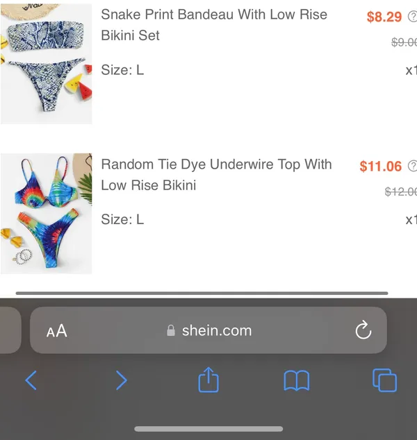 SheIn RAINBOW TYE DYE BIKINI - Image 2