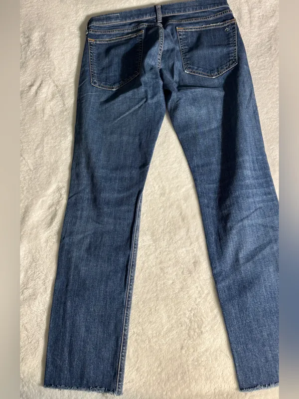 rag & bone Women's Blue Straight Leg Jeans - Image 10