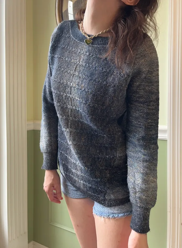 Dress Barn boatneck blue sweater - Image 2