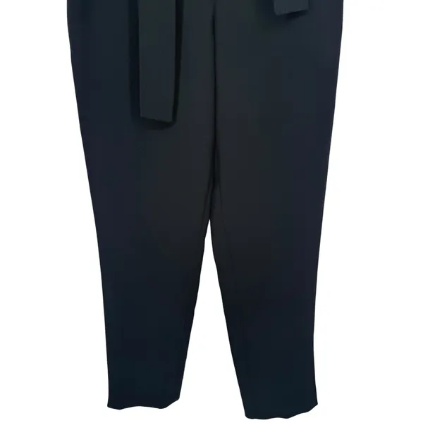 Aritzia Wilfred Womens Black Tie Front High Rise Straight Leg Dress Pants Size 2 - Image 9