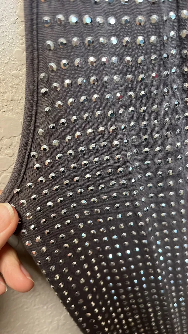 Glittery Silver/Gray Sparkly Holiday Tank Top Silver - Image 2