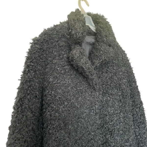 NWT Kendall + Kylie Coat Sz M Shaggy Faux Fur Reversible Mid-Length Notch Collar - Image 14