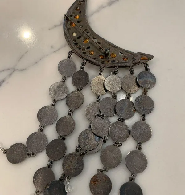 Vintage half moon pin - Image 2