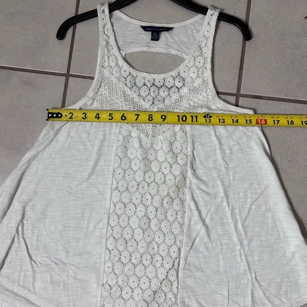 American eagle Women sleeveless white top size‎ S - Image 7