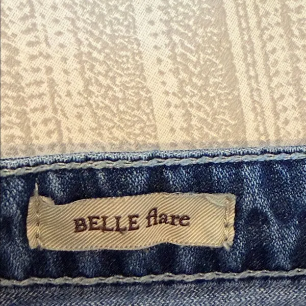 William Rast Belle Flare Jeans Size 28 Distressed Ripped Denim Snap Pockets - Image 4