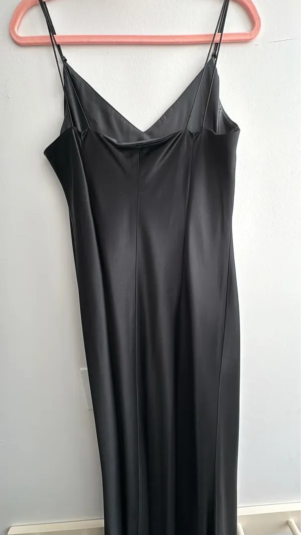 Evan-Picone Size 14 Sleek Black Maxi Dress - Image 2