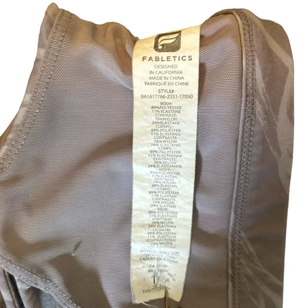 Fabletics Lenni sports bra floral gray adjustable straps size large - Image 6