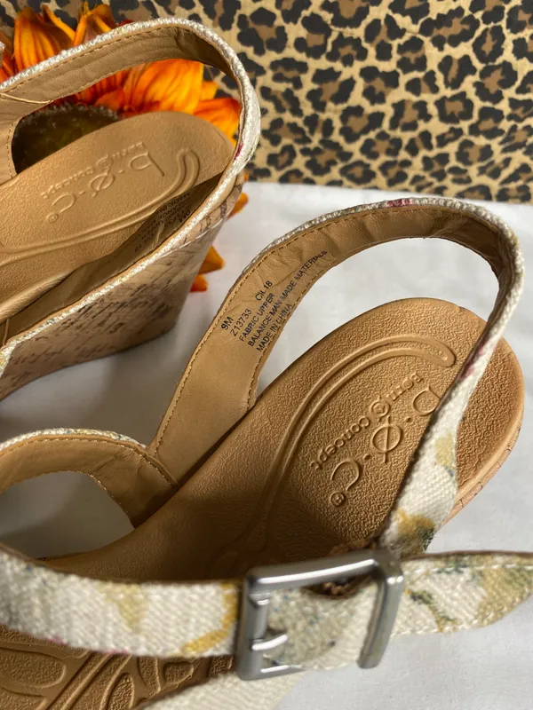 Born Concept Schirra Canvas Floral Wedge Sandals | 9 - Image 5