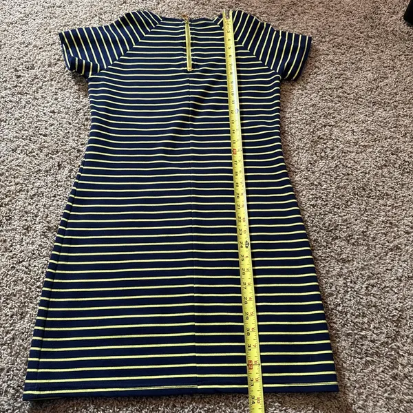 Sail to‎ Sable Striped Navy Blue & Green T Shirt Dress Sz XS Resort Wear Beach - Image 6