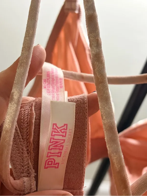 Velvet Strappy Bralette - Rose Gold - Image 8