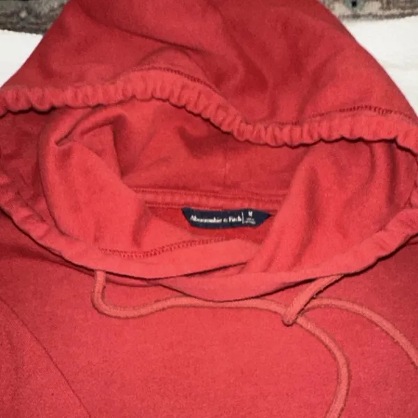 Abercrombie And fitch Slightly‎ Cropped Hoodie Red Medium - Image 3