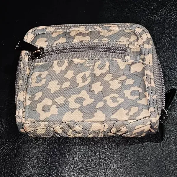 Lug Splits Gray Pink Animal Print‎ Compact RFID Wallet - Image 2