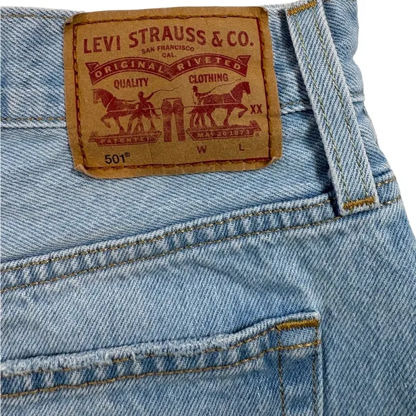 Levi’s 501 Distressed High Rise Denim Shorts | W31 - Image 5
