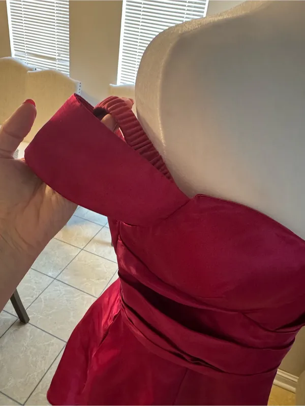 New Maniju magenta off shoulder hoco party dress - Image 3