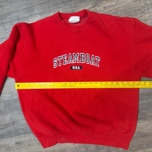 Vintage Red Steamboat USA Crewneck Sweatshirt XL‎ J America Made in USA - Image 6