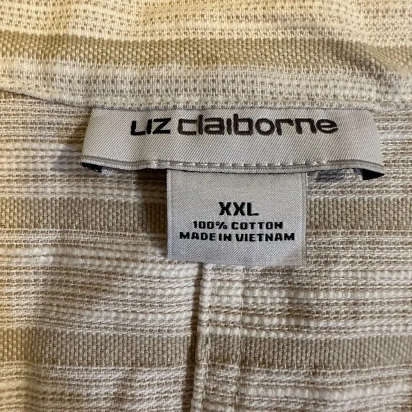 Liz Claiborne Stripped White Lightweight Blazer Jacket - Image 4