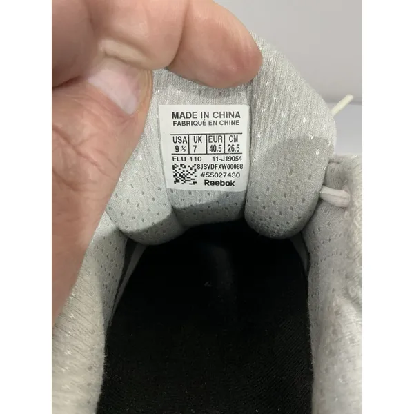 Reebok Womans Cushion Neutral Size 9.5 Gray Pink Lace Up Running Sneakers - Image 6