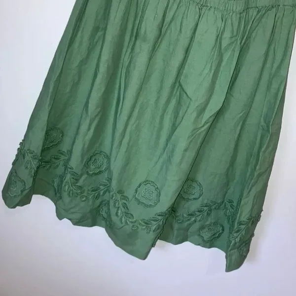 Madewell appliquéd off the shoulder dress textural floral design Sz 2 #784 - Image 6