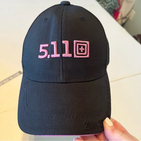 5.11 Tactical Womens Black Pink Hat 2001 - 2011 Never Forget Chief Supply 911‎ - Image 7