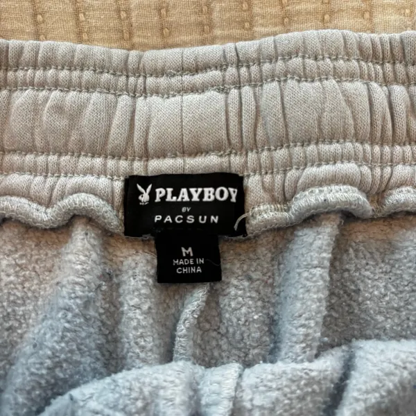 Playboy by Pacsun Bunny Sweat Shorts Light Periwinkle Size Medium Women's - Image 6