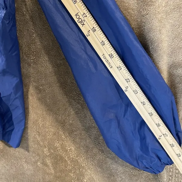 Women's TOTES Rain Coat Royal Blue Hooded With Large Pocket Size L Zipper Jacket - Image 6