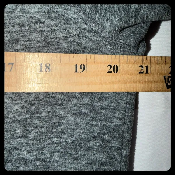 Eddie Bauer Quarter Zip Pullover Women Large Gray Marl Fleece Sweater 1087 - Image 5