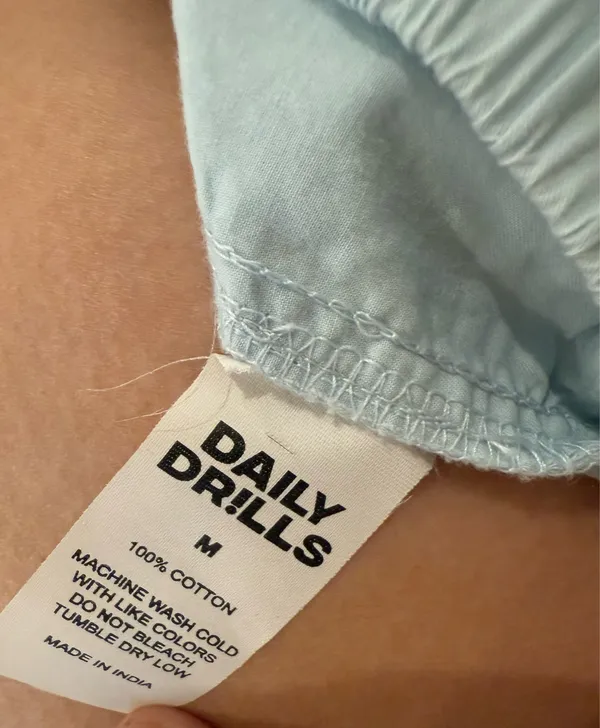 Daily Drills Light Blue Poplin Shorts - Image 4